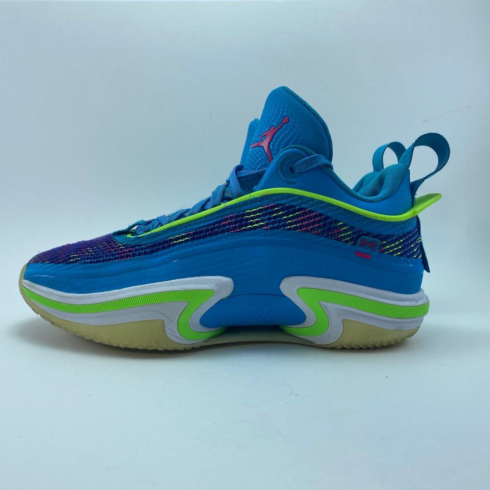 NIKE AIR JORDAN 36 Low Luka Doncic Laser Blue/Green Shoes Mens Size 6.5
